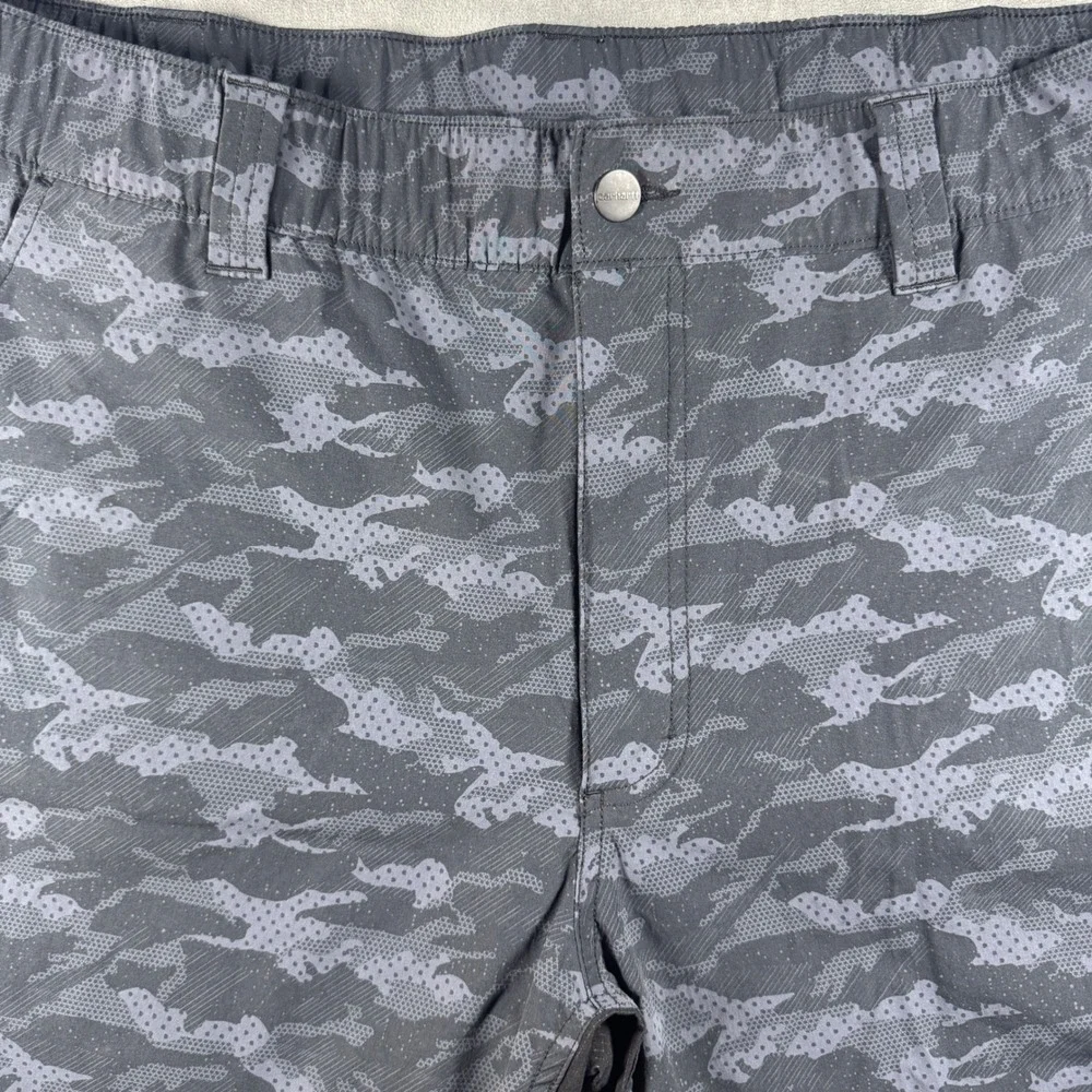 Carhartt LWD Force Mens 40 Shorts Gray Camo Relaxed Fit Rugged Flex Work